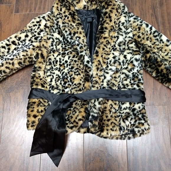 Leopard fur faux coat - Picture 1 of 6